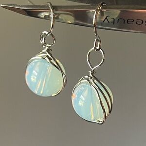Elegant Silver Wire Wrapped Earrings